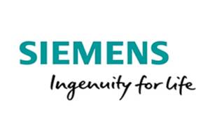 Siemens logo representing a global technology company specializing in digital industries.